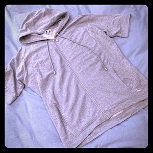 Escada Sport short sleeve zip front hoodie